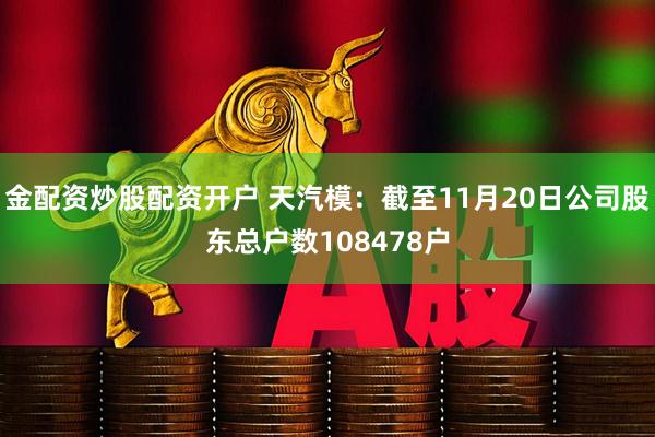 金配资炒股配资开户 天汽模：截至11月20日公司股东总户数108478户